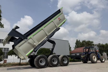 HINDA New Upgraded Hydraulic Grain Trailer: Fast Unloading & Fail-Safe Air Brake Farm Tipper
